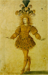 Illustration of Sun King emblem of Louis XIV of France